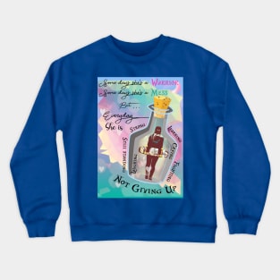 She's a Warrior - Mental Health / illness Awareness Crewneck Sweatshirt